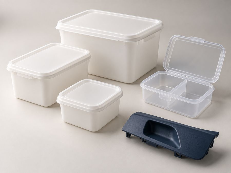 PP polypropylene applications: containers and automotive parts