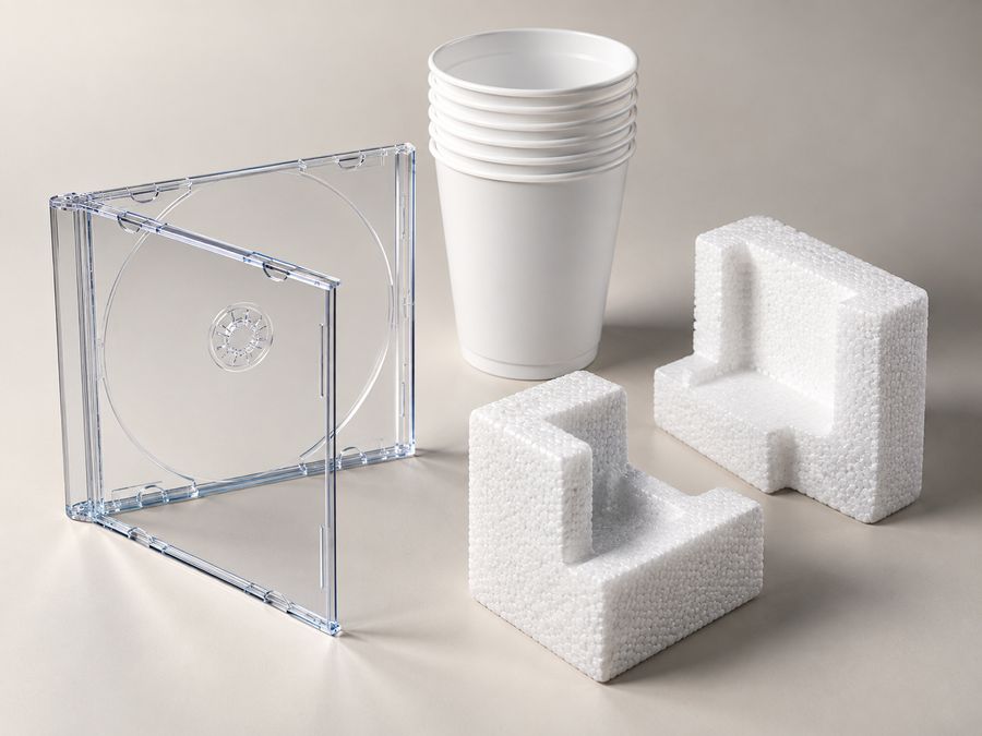 PS polystyrene cups, case and protective packaging