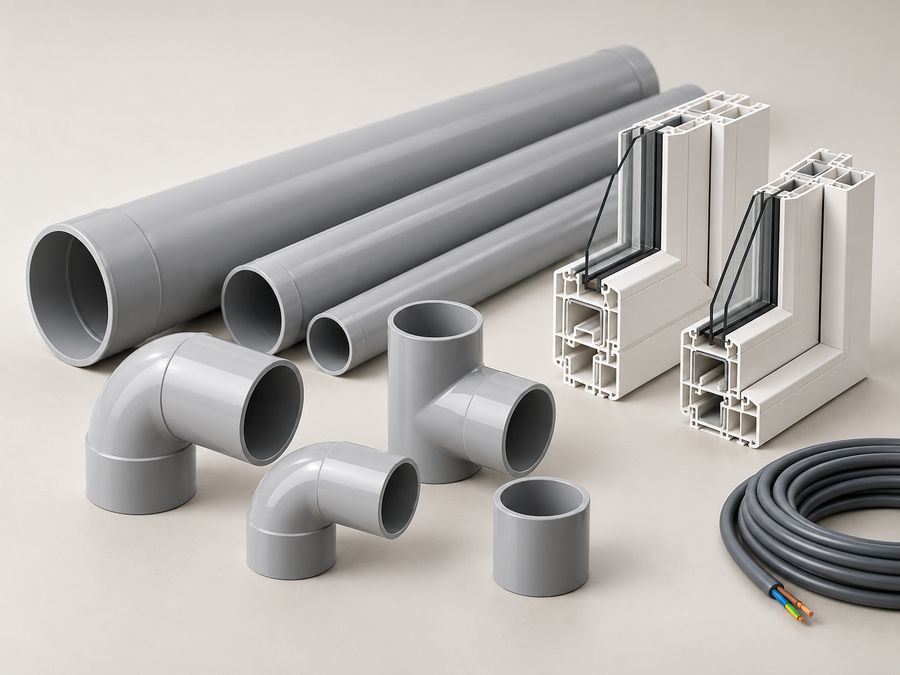 PVC pipes, fittings, profiles and cable